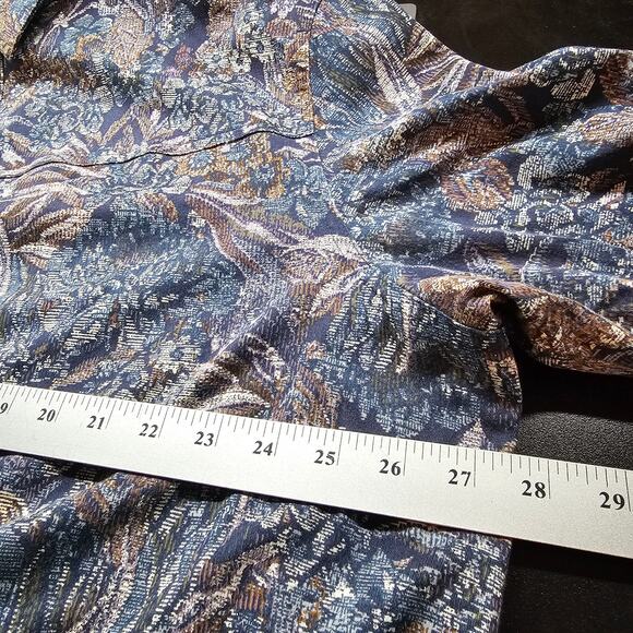 Vintage Westbound Jacket Womens 3X Blue Floral Tapestry Y2K Preppy Cottage - Picture 9 of 10